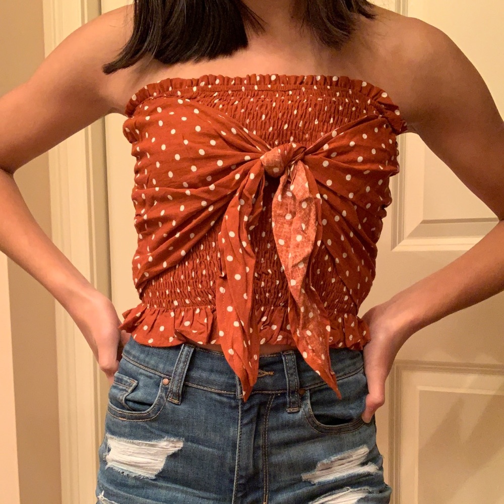 Rust Tie Tube Top